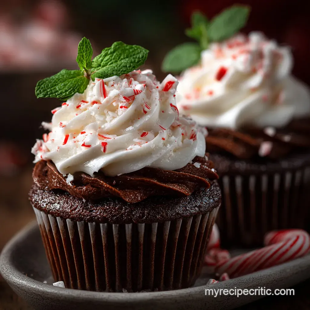 Decadent Hi-Hat Peppermint Chocolate Cupcakes for Holidays